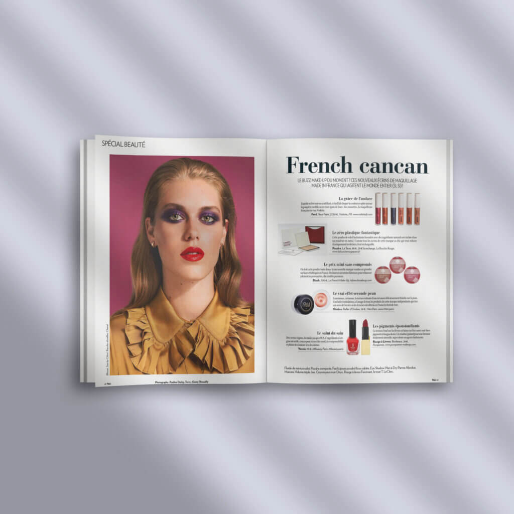 article de presse voici maquillage Le French make-up